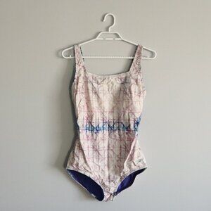 Speedo Women's‎ Sz 8 One Piece Square Neck Stretch Swim Bathing Suit